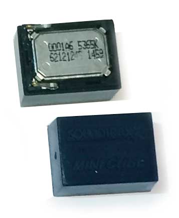 QSI Sound Install 9mm x 16mm Sugar Cube Speaker w/Enclosure for ESU SoundTraxx 